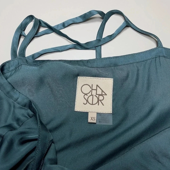 Chaser Silky Ladder Back Teal Cami - Picture 8 of 9